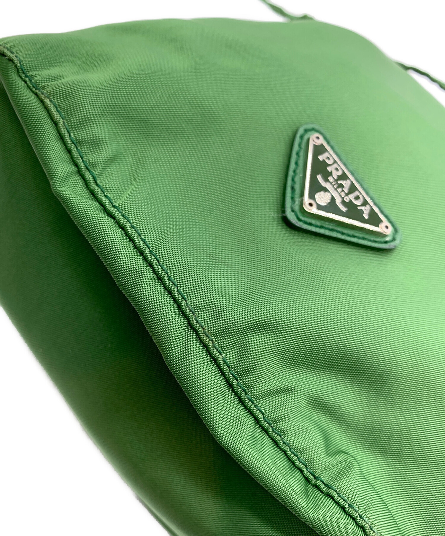 中古・古着通販】PRADA (プラダ) 巾着ポーチ グリーン｜ブランド・古着