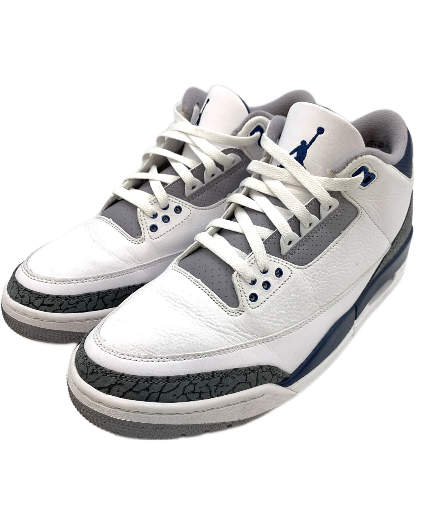 中古・古着通販】NIKE (ナイキ) AIR JORDAN 3 RETRO ホワイト×ブルー 