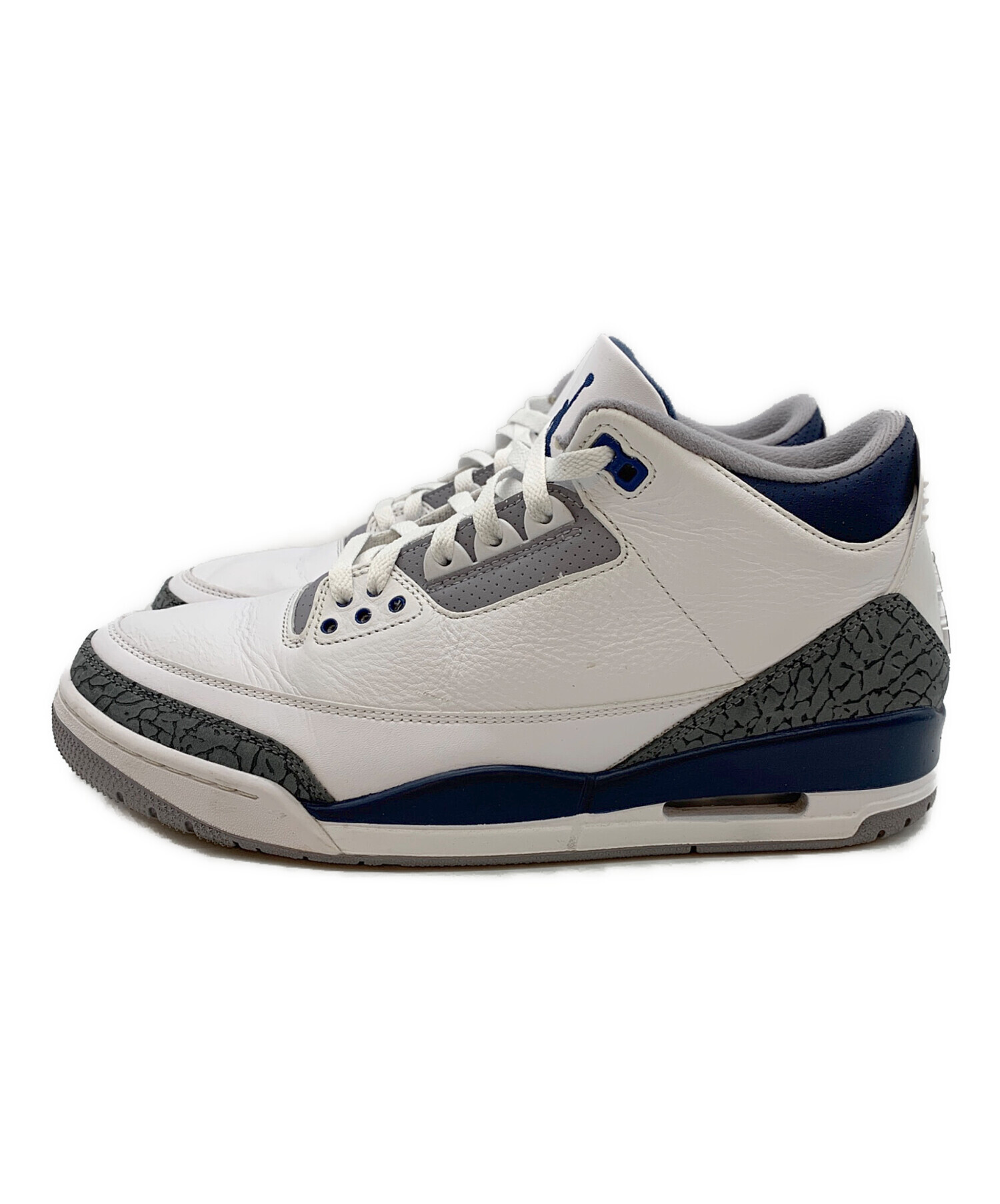 中古・古着通販】NIKE (ナイキ) AIR JORDAN 3 RETRO ホワイト×ブルー 