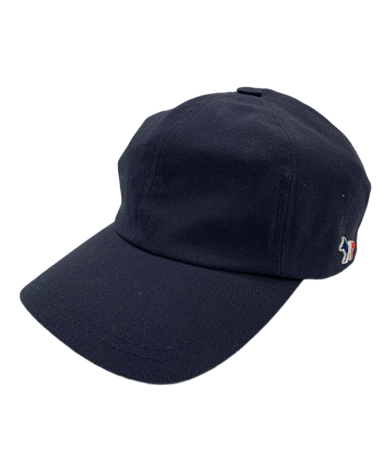 メゾンキツネ トリコロールフォックス キャップ 帽子 ネイビー　美品　廃盤 MAISON KITSUNE（メゾン キツネ） 【並行輸入品】メゾンキツネ MAISON