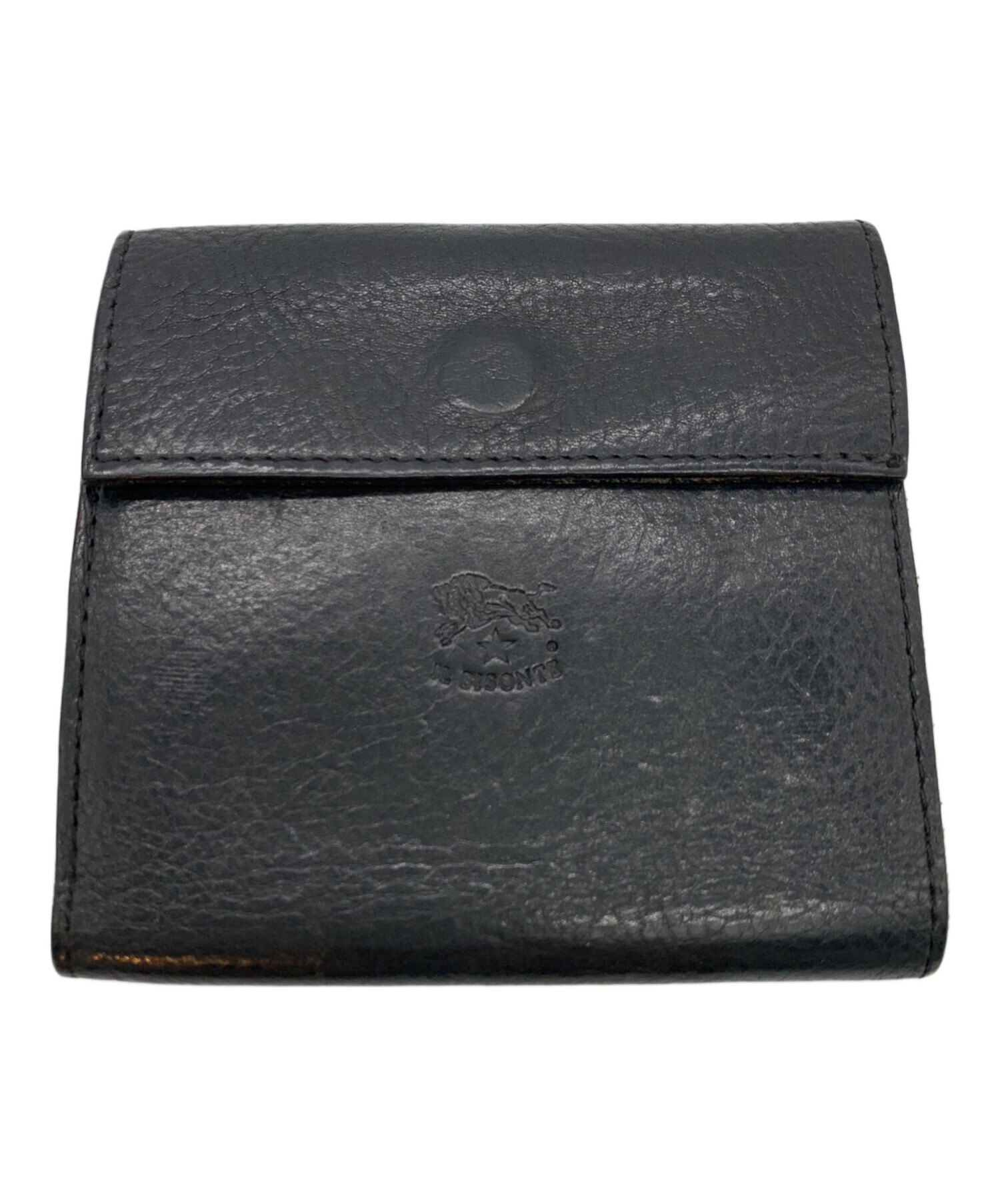 中古・古着通販】IL BISONTE (イル ビゾンテ) 3つ折り財布 ブラック 