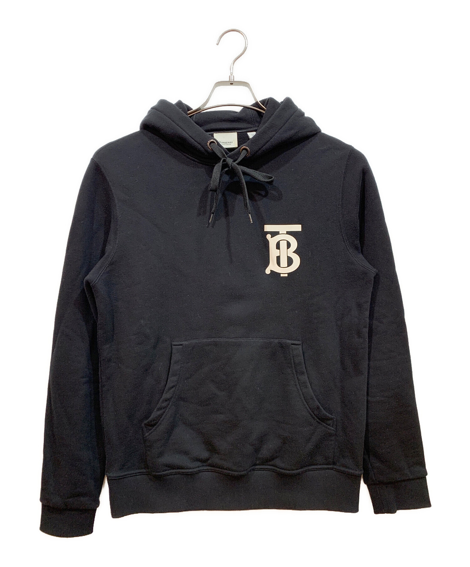 BURBERRY ブラックパーカー XS 中古・古着通販】BURBERRY (バーバリー) パーカー ブラック サイズ:XS