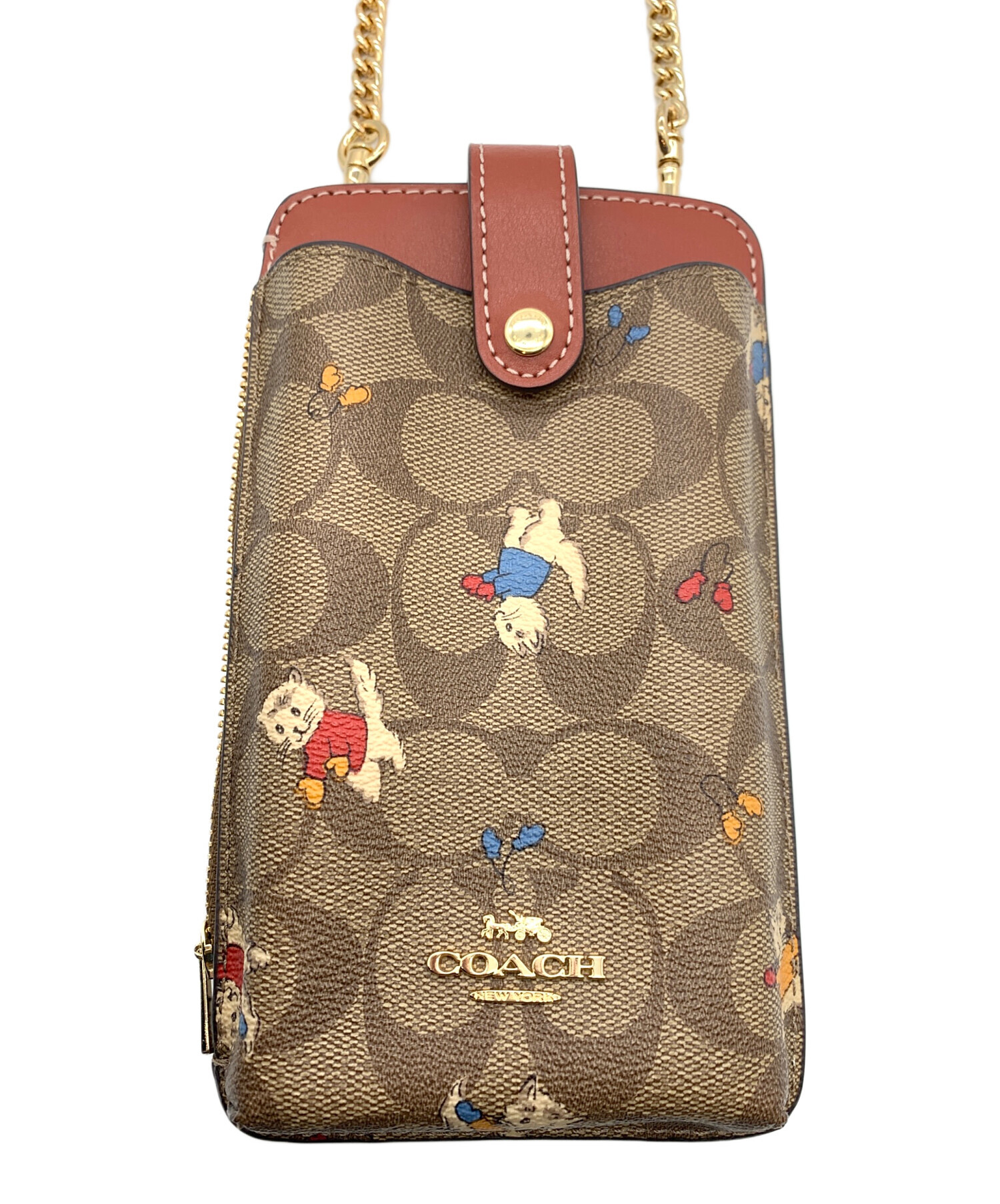 中古・古着通販】COACH (コーチ) スマホショルダーバック ブラウン