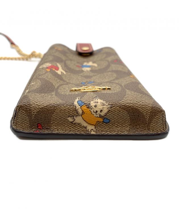 中古・古着通販】COACH (コーチ) スマホショルダーバック ブラウン