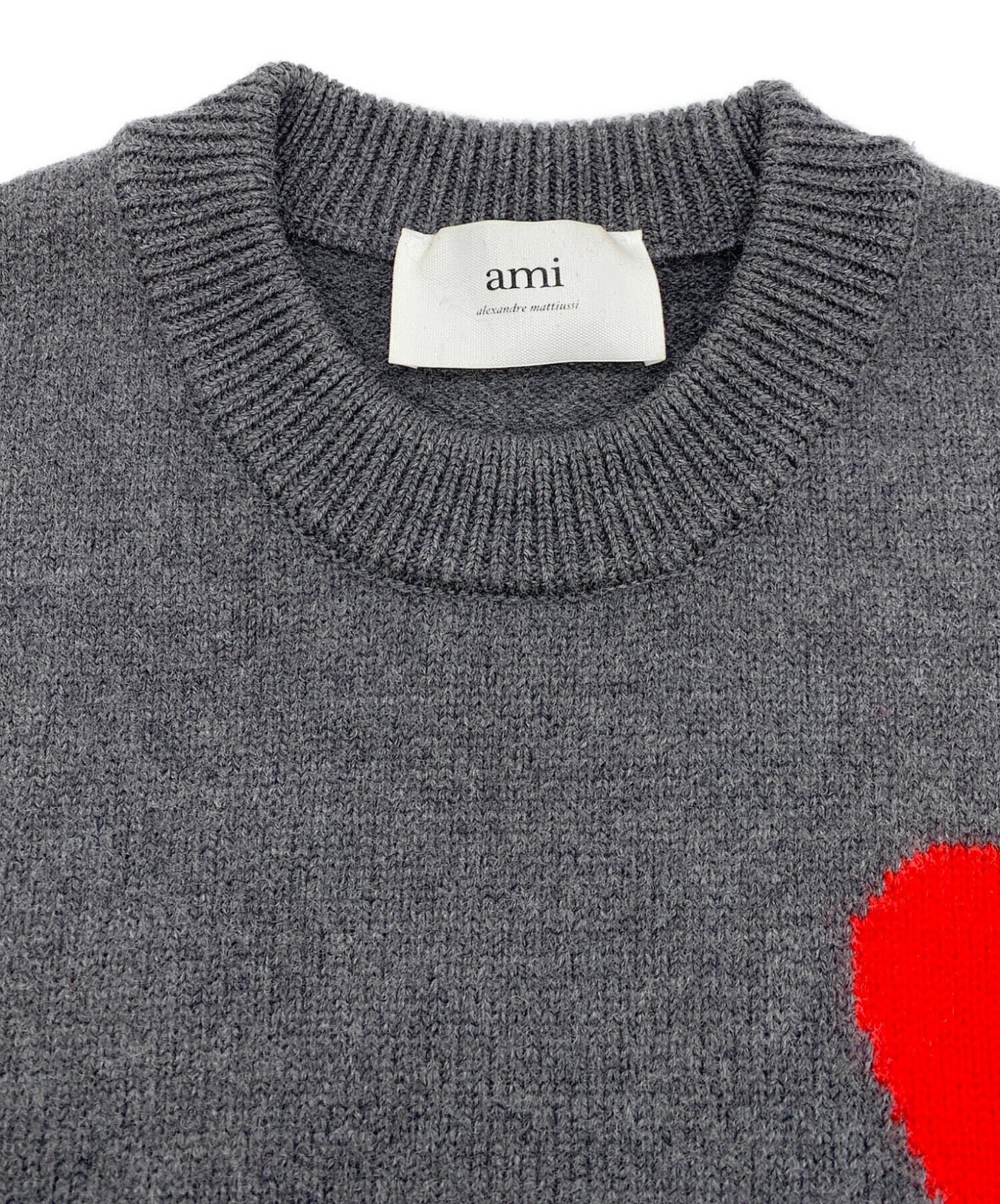 中古・古着通販】ami (アミ) オーバーサイズ ハートロゴ クルーネック