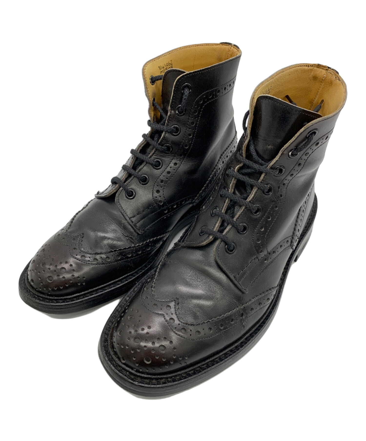 トリッカーズ モールトン ブラック サイズ7 フィッティング5 ブーツツリー付き 中古・古着通販】Tricker's (トリッカーズ) モールトン / ウィング
