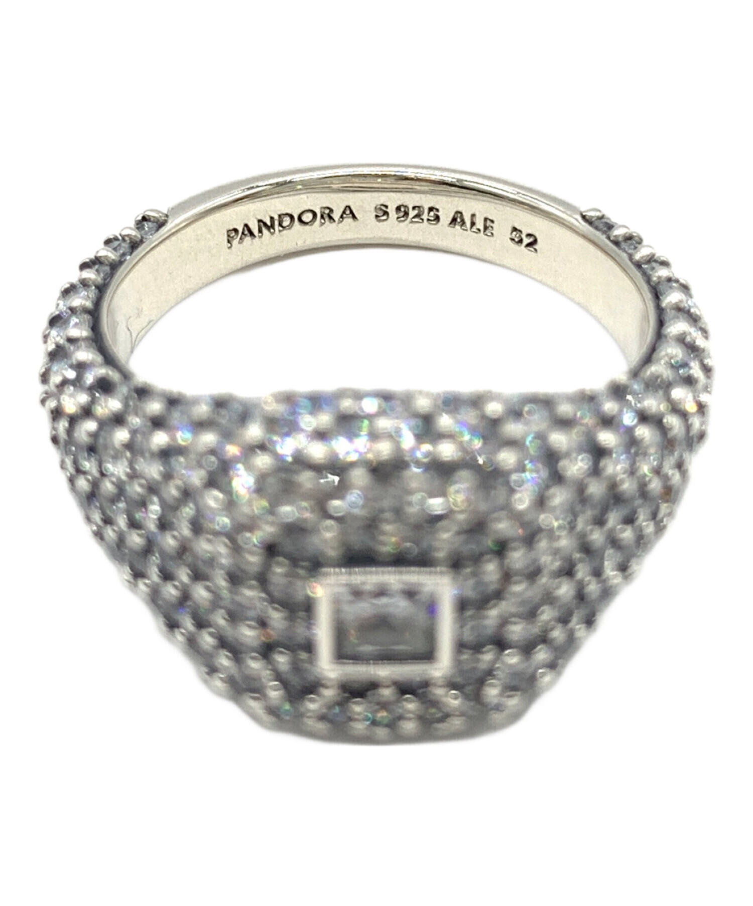 中古・古着通販】PANDORA (パンドラ) Pave Square Cocktail Ring 中古・古着通販】PANDORA (パンドラ) Pave Square Cocktail Ring