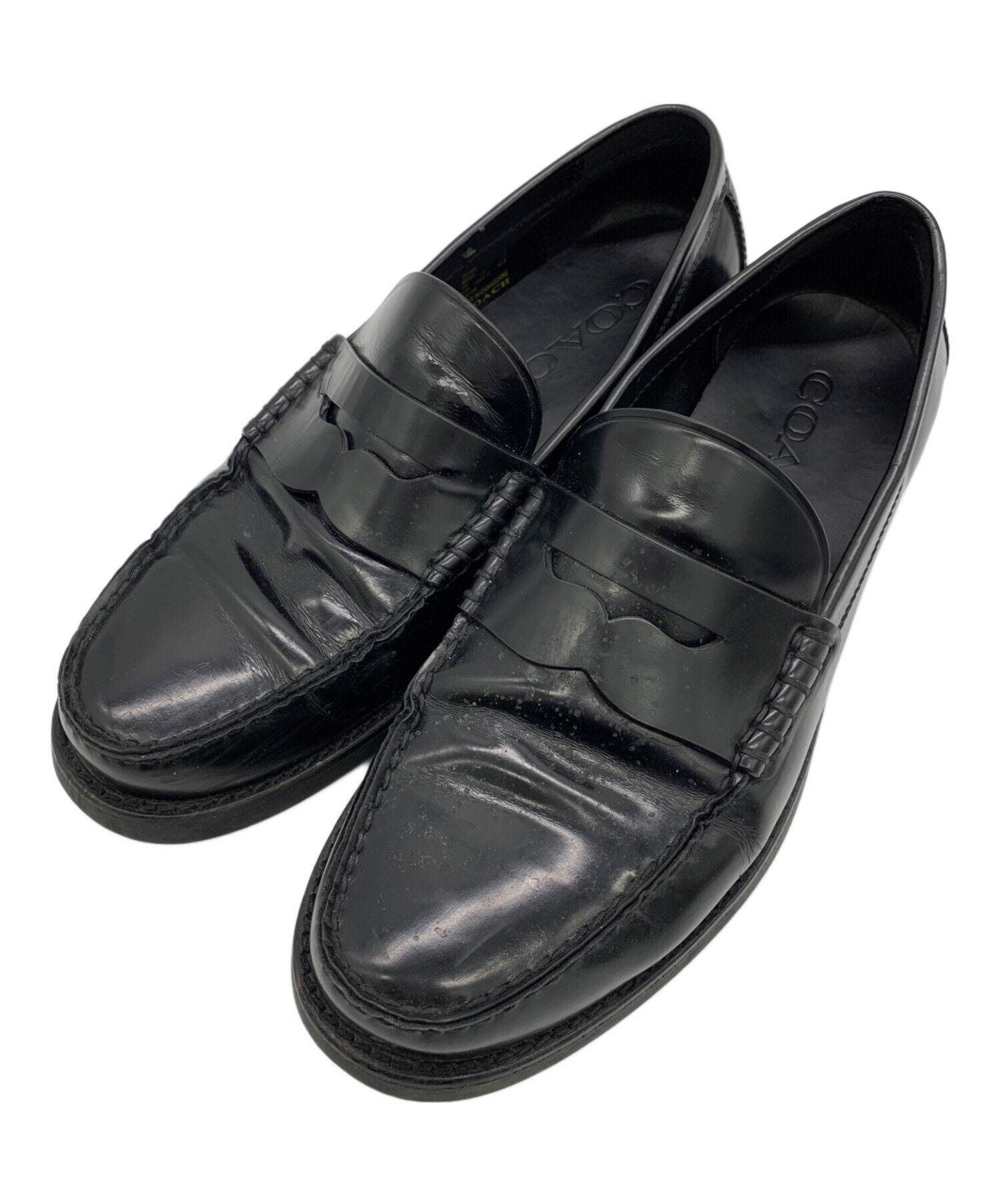 中古・古着通販】COACH (コーチ) ローファー ブラック サイズ:US：9.5D