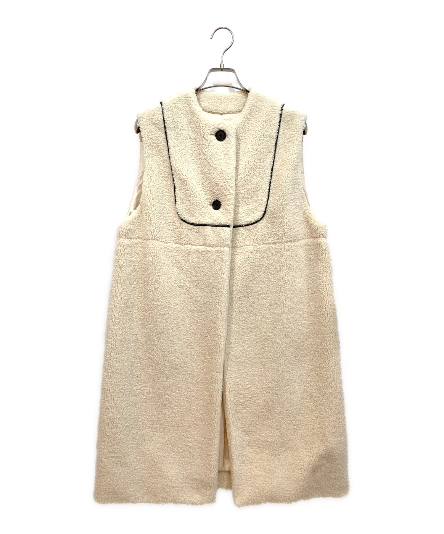 22aw yori ヨリ もこもこ　ロング ジレ 中古・古着通販】YORI (ヨリ) もこもこロングジレ アイボリー サイズ:F