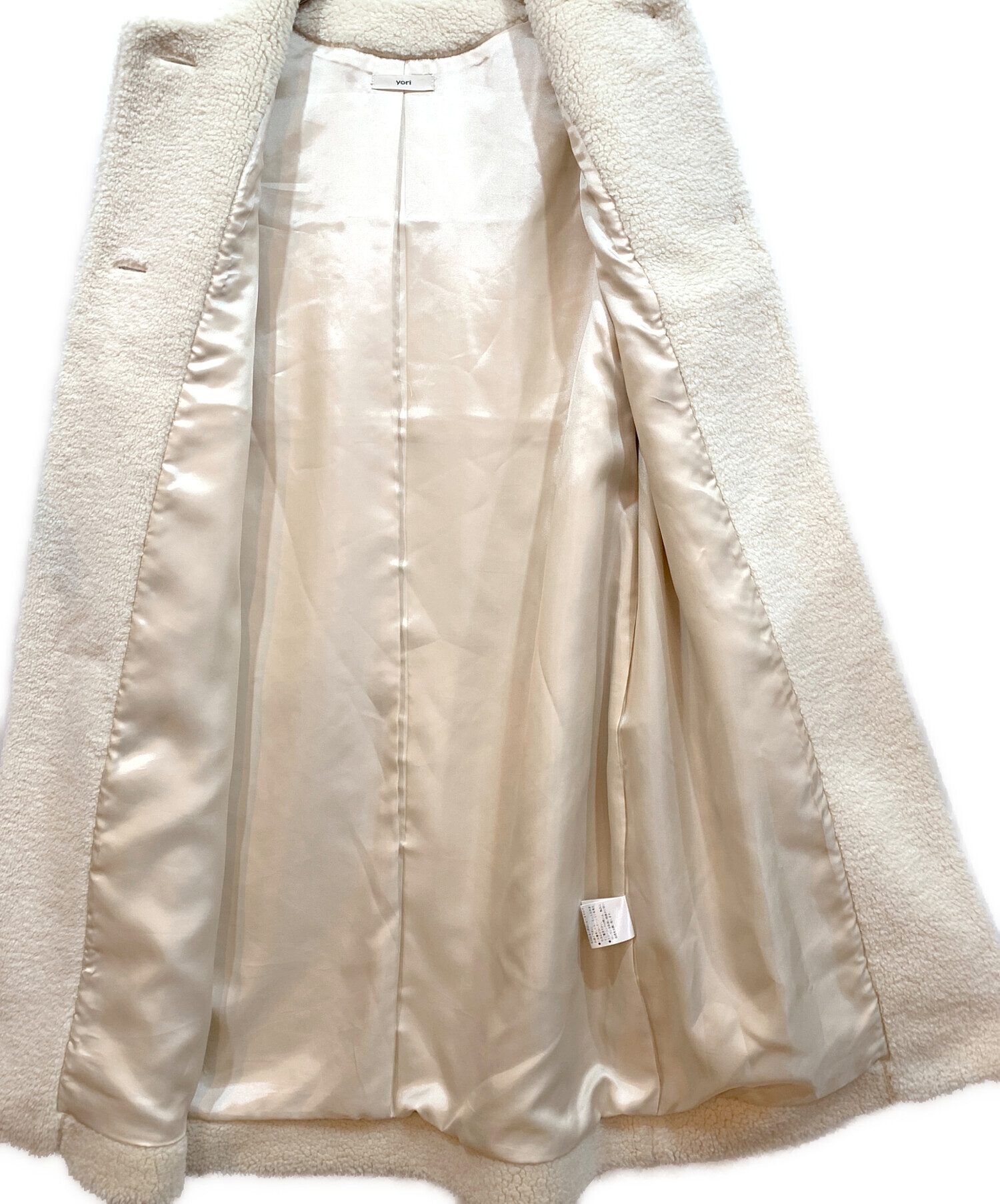 yori もこもこロングジレ 中古・古着通販】YORI (ヨリ) もこもこロングジレ アイボリー サイズ:F