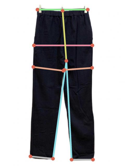 中古・古着通販】YORI (ヨリ) ぬくぬくスリムパンツ ネイビー サイズ