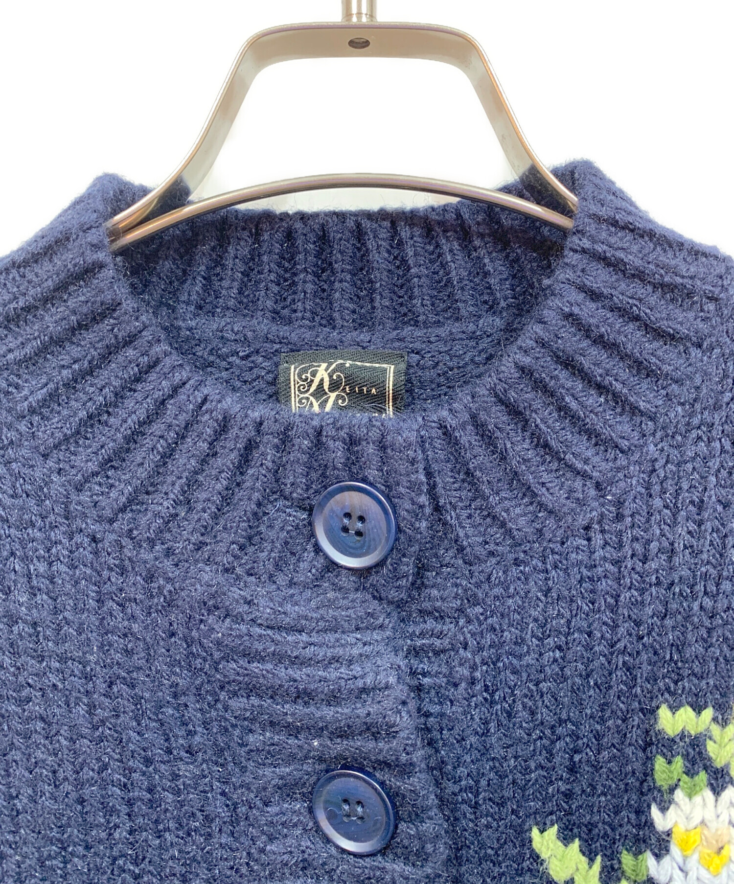 レア美品】KEITA MARUYAMAケイタマルヤマ 歌舞伎刺繍シャツ ブルー