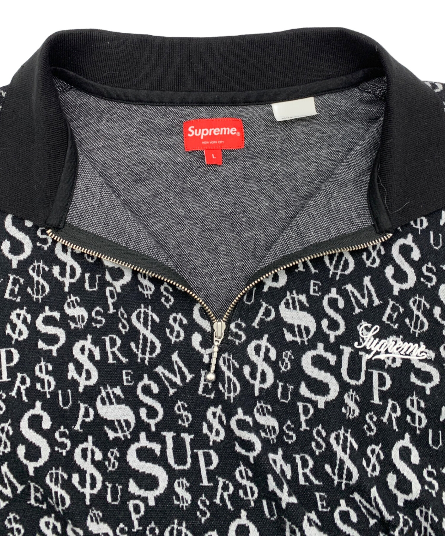 中古・古着通販】SUPREME (シュプリーム) ハーフジップニット ブラック 