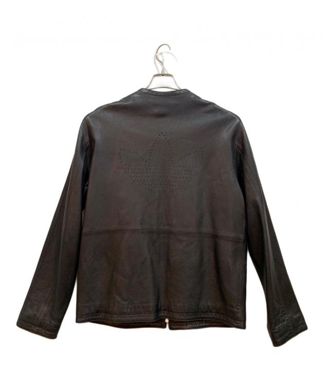 中古・古着通販】adidas (アディダス) ラムレザージャケット ブラック