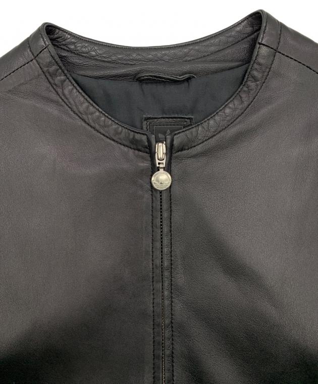 中古・古着通販】adidas (アディダス) ラムレザージャケット ブラック