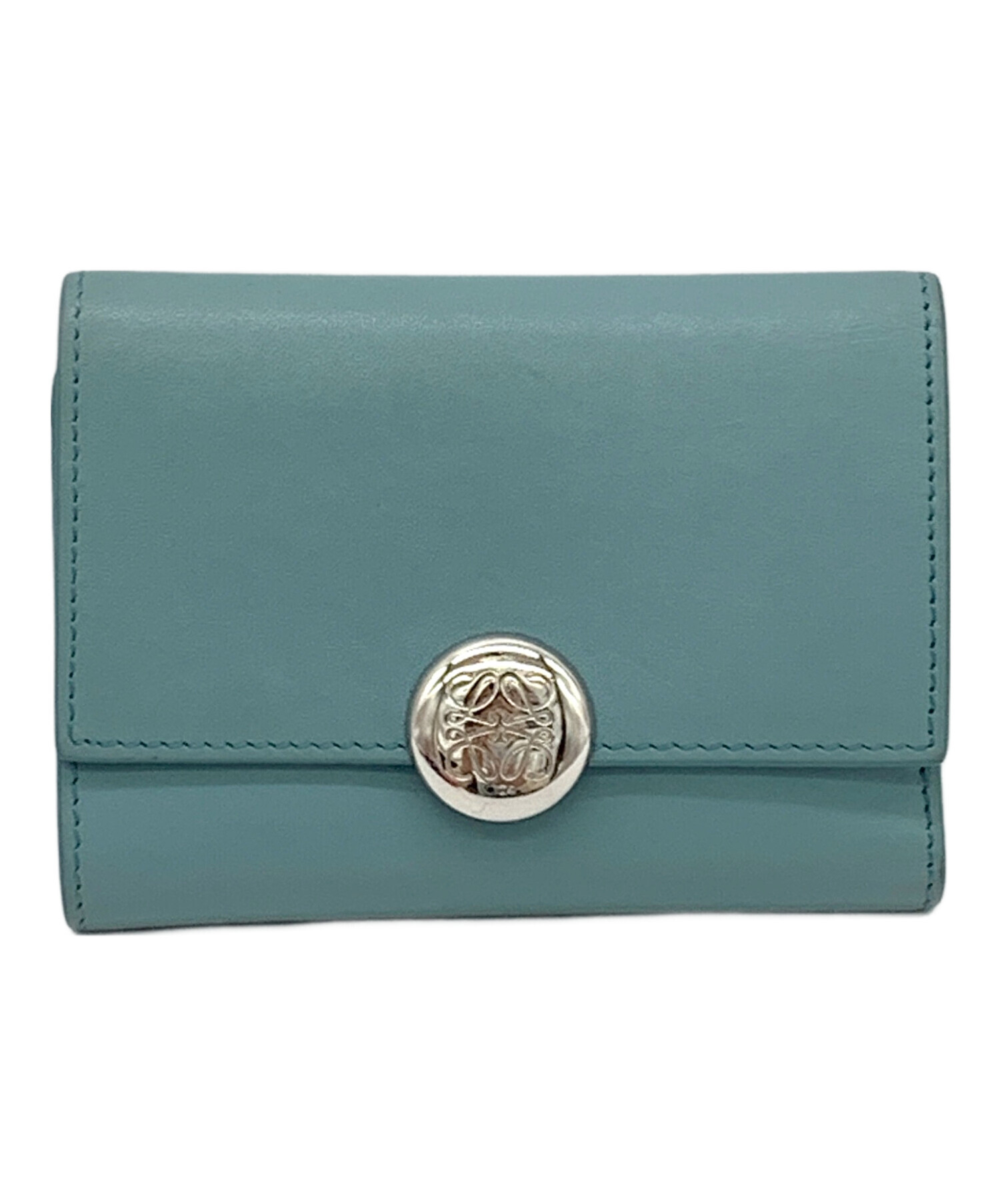 中古・古着通販】LOEWE (ロエベ) 3つ折り財布 ブルー｜ブランド・古着