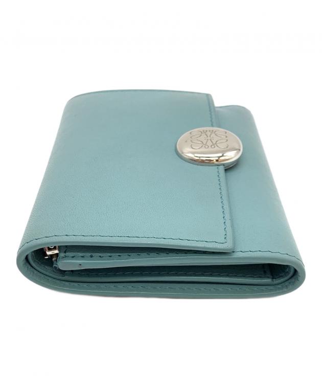 【即日発送可】 LOEWE 水色　三つ折り財布【タイムセール中】 中古・古着通販】LOEWE (ロエベ) 3つ折り財布 ブルー｜ブランド・古着