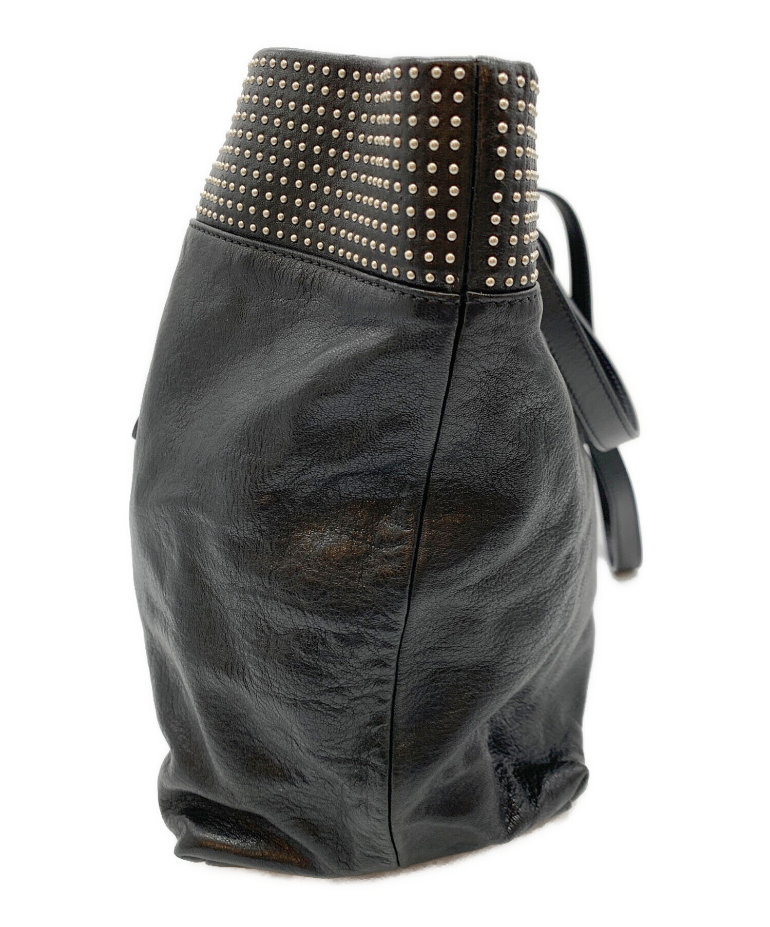 中古・古着通販】JIMMY CHOO (ジミーチュウ) ミニスタッズトートバッグ 