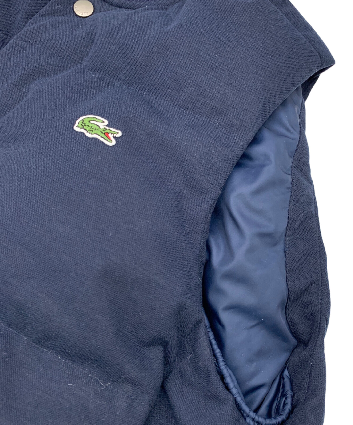 中古・古着通販】LACOSTE (ラコステ) ダウンベスト ブラック サイズ:S 