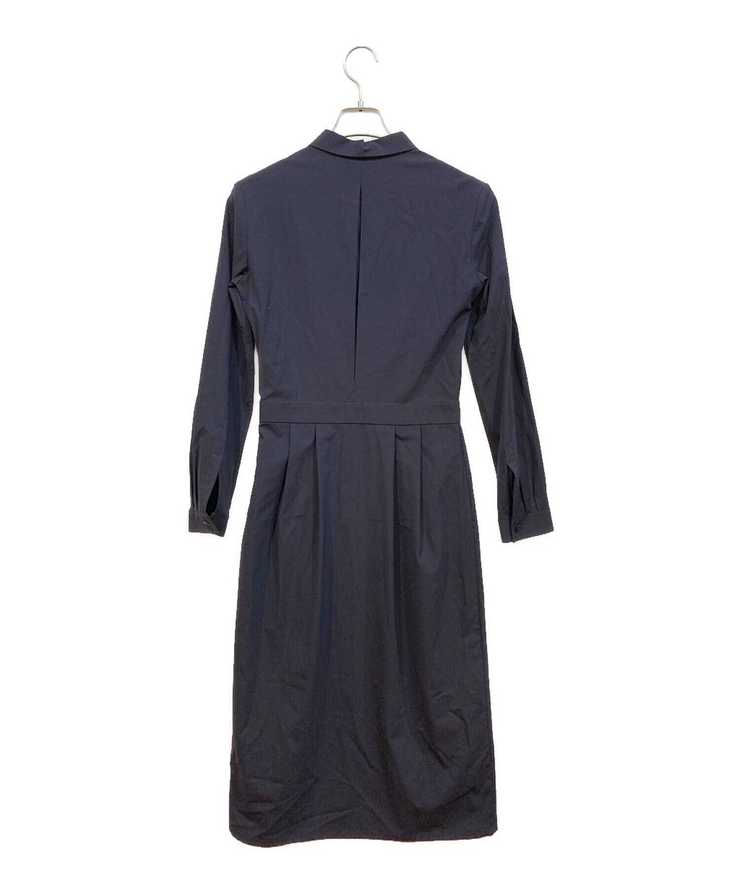 中古・古着通販】JIL SANDER (ジルサンダー) 長袖ワンピース ネイビー