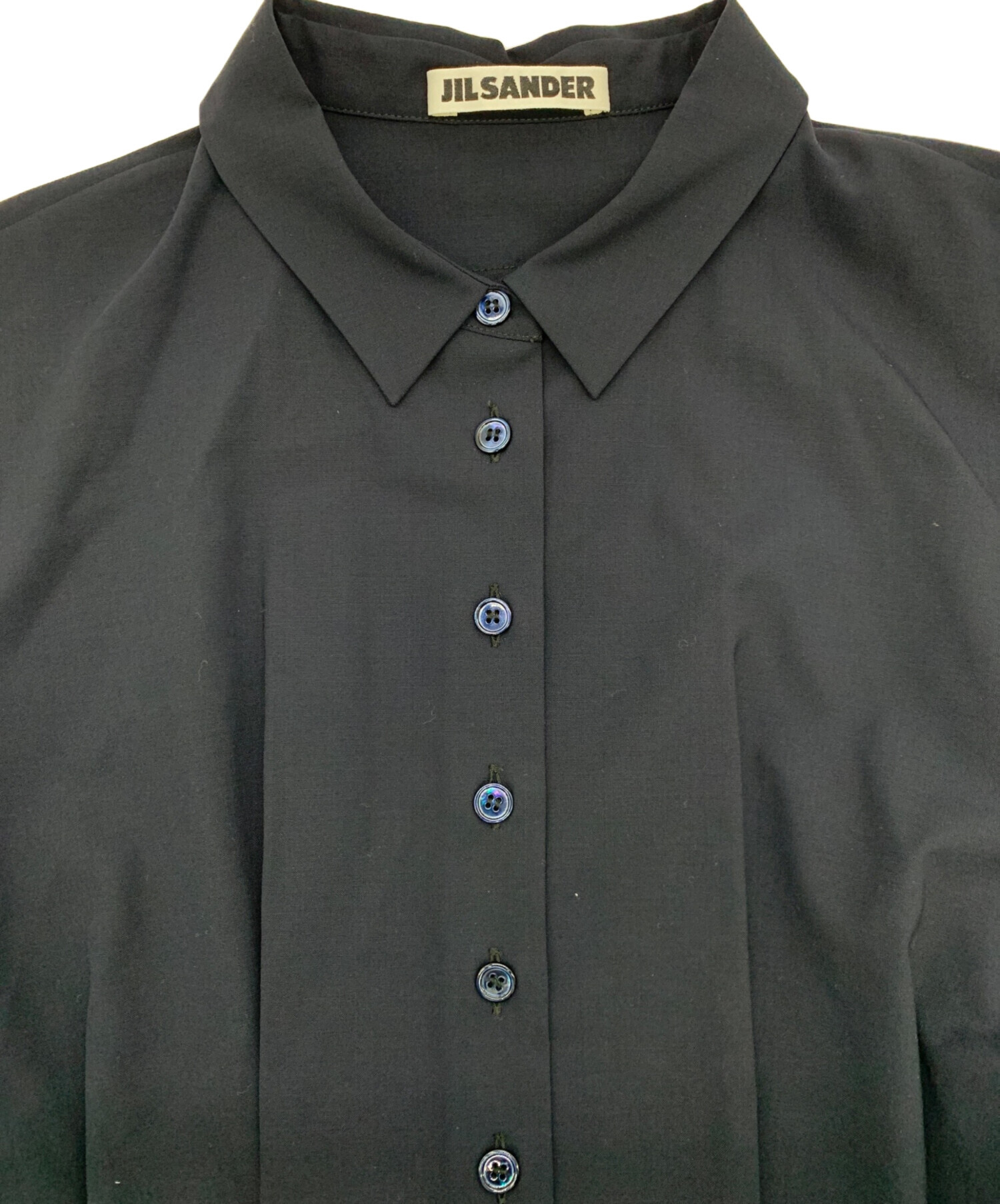 ジルサンダー イタリア製 長袖 カットソー 34 ネイビー系 JIL SANDER バックサイドジップ レディース JIL SANDER（ジルサンダー） JIL SANDER+ プラス カットソー J40GC0004