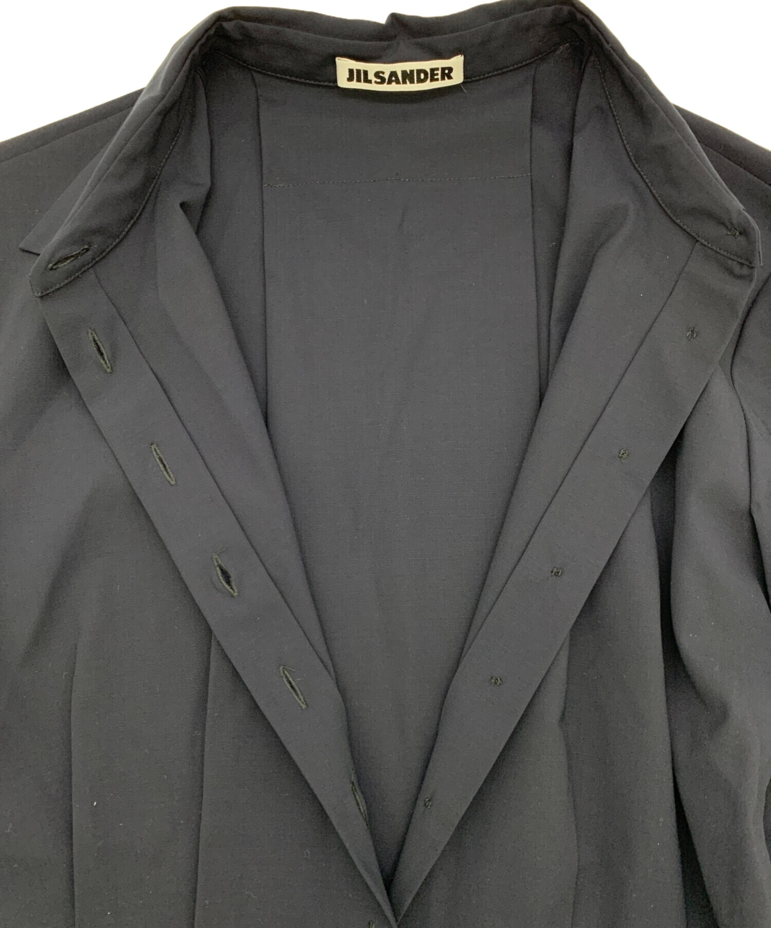 ジルサンダー イタリア製 長袖 カットソー 34 ネイビー系 JIL SANDER バックサイドジップ レディース JIL SANDER（ジルサンダー） トップス カットソー ジップアップTシャツ