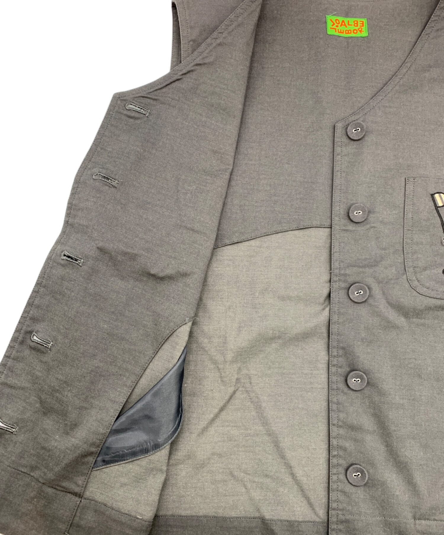 中古・古着通販】alberobello (アルベロベロ) 刺繍ベスト グレー