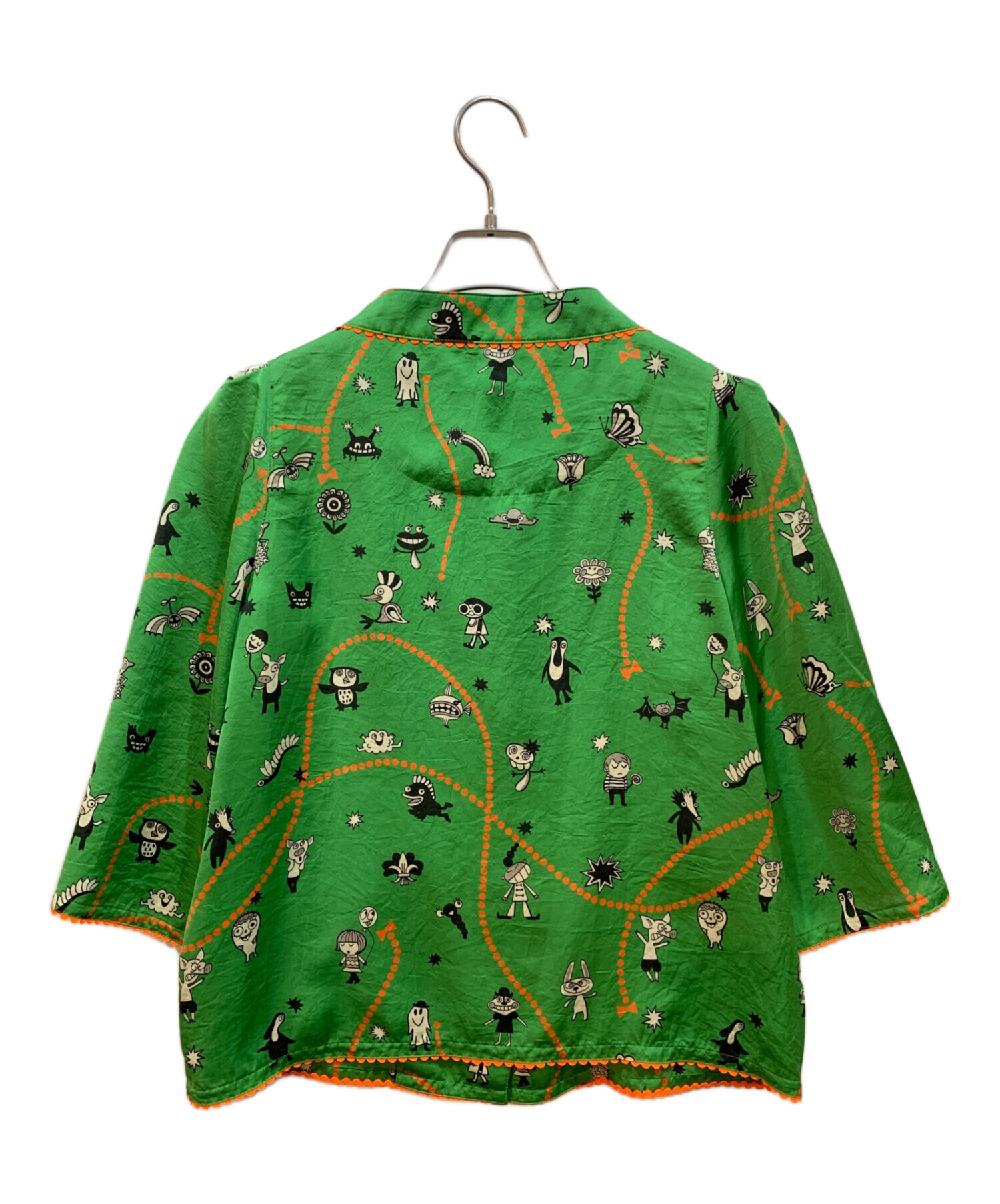 お*な様 OLLEBOREBLA アルベロベロ　ブラウス　ジャングルとブタさん 中古・古着通販】OLLEBOREBLA (アルベロベロ) 長袖ブラウス グリーン