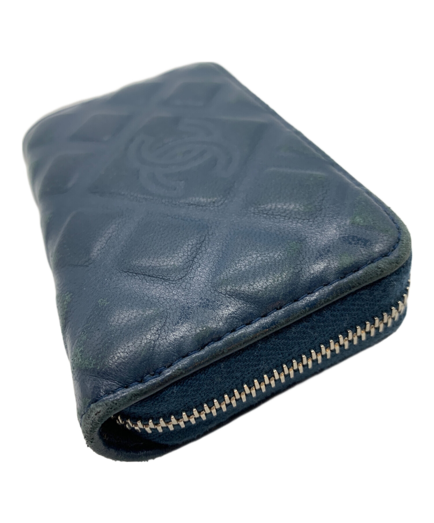 中古・古着通販】CHANEL (シャネル) マトラッセ コインケース ネイビー 
