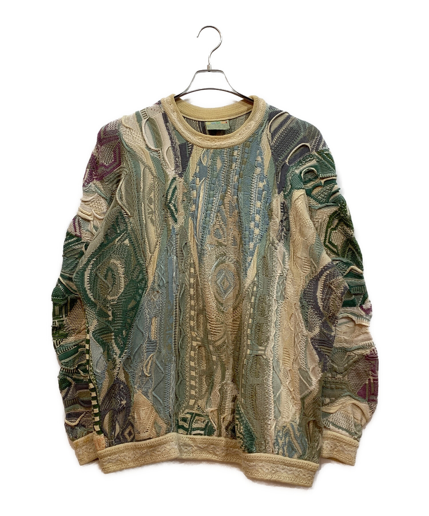 中古・古着通販】Coogi (クージー) 厚手ニット ベージュ サイズ:L