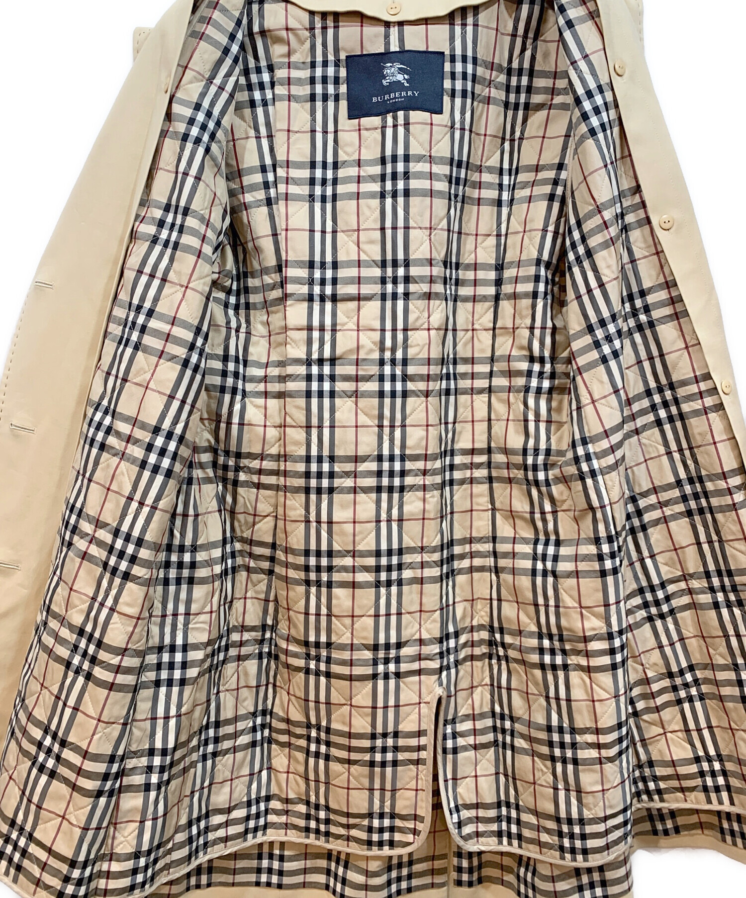 中古・古着通販】BURBERRY (バーバリー) ステンカラーコート ベージュ