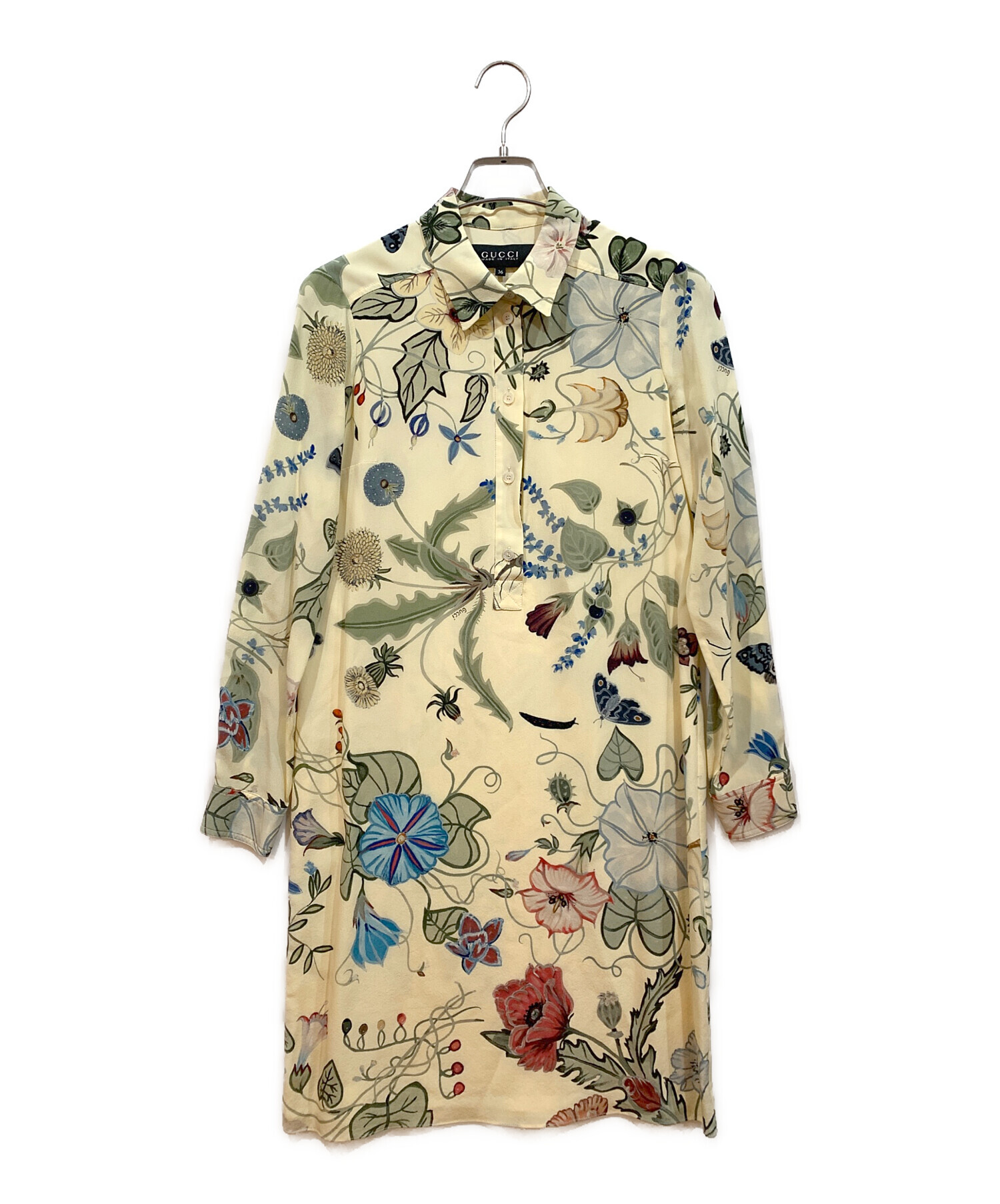 中古・古着通販】GUCCI (グッチ) 長袖ワンピース ベージュ サイズ:36