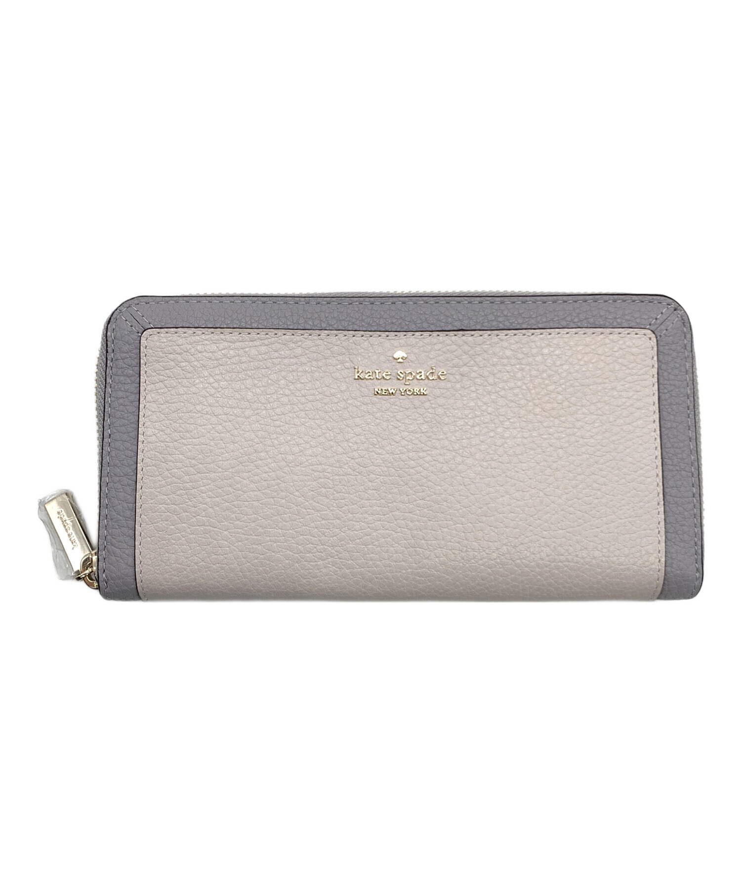 中古・古着通販】Kate Spade (ケイトスペード) 長財布 グレー×ベージュ 