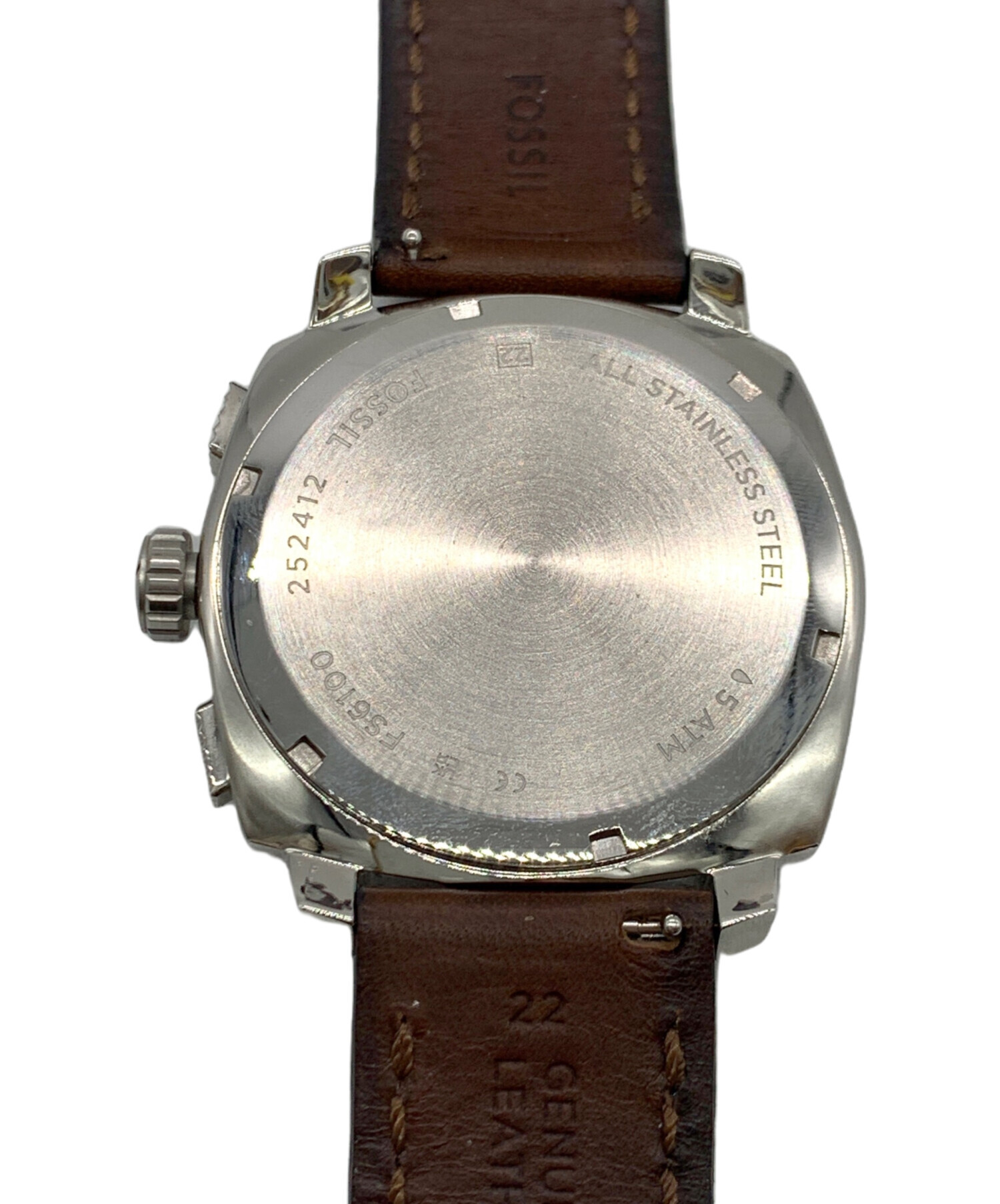 中古・古着通販】FOSSIL (フォッシル) クロノグラフ ブラウンレザー 