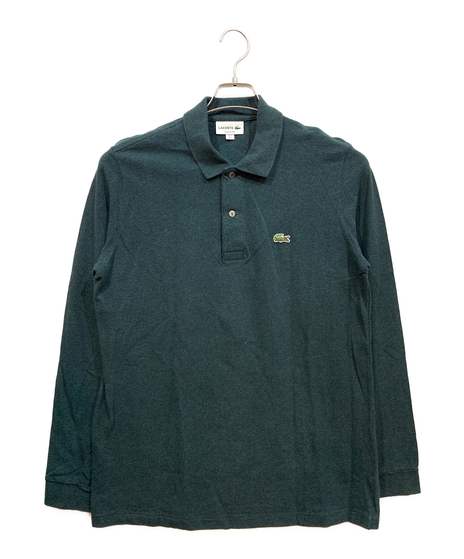 LACOSTE ラコステ ダークグリーン ポロシャツ ラコステ LACOSTE ミニマム総柄プリントゴルフポロシャツ （ダーク