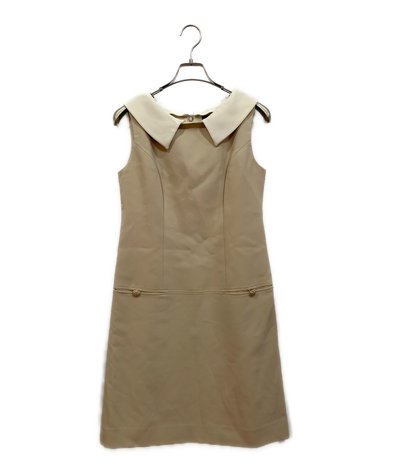 René（ルネ） ノースリーブワンピース 中古・古着通販】Rene (ルネ) ノースリーブワンピース ベージュ サイズ