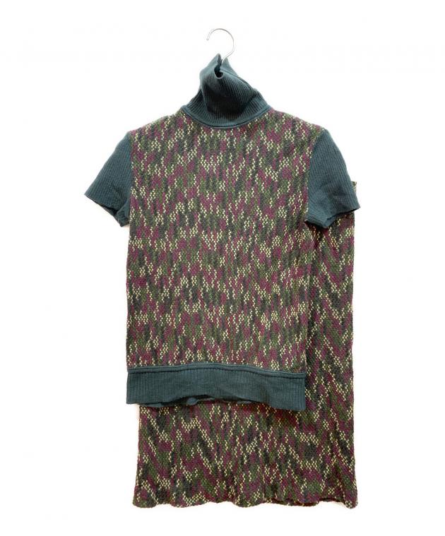 美品 ミッソーニ MISSONI セットアップ ニット シャツ ブラウス スカート 総柄 レーヨン レディース 42 マルチカラー 中古・古着通販】missoni (ミッソーニ) セットアップ マルチカラー