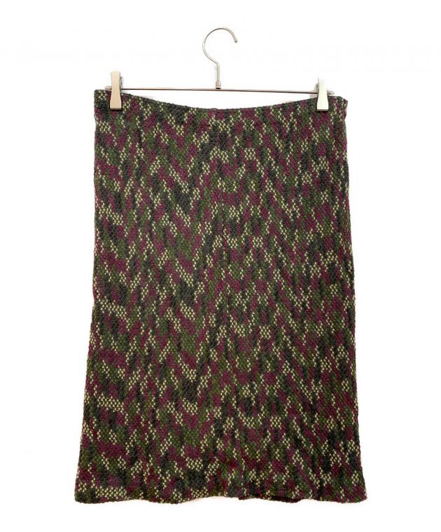 美品 ミッソーニ MISSONI セットアップ ニット シャツ ブラウス スカート 総柄 レーヨン レディース 42 マルチカラー snc ミッソーニ MISSONI カーディガン マルチカラー ニット 総柄 半袖
