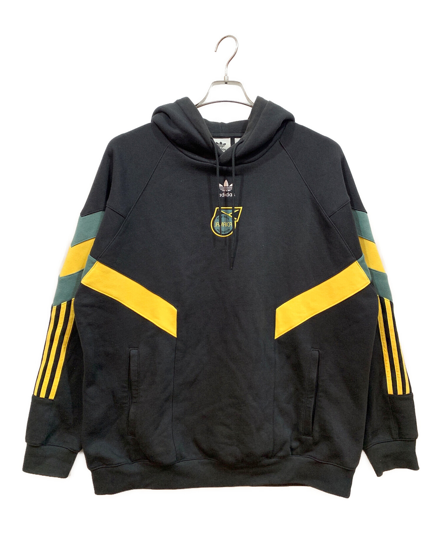 中古・古着通販】adidas (アディダス) プルオーバーパーカー ブラック 