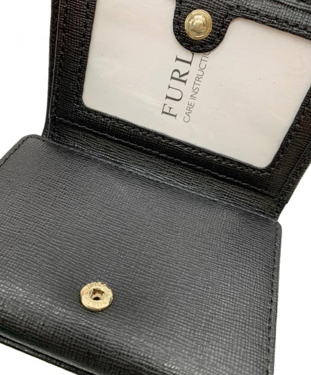 【未使用品】FURLA フルラ ３つ折り財布 ブラック 中古・古着通販】FURLA (フルラ) ミニ3つ折り財布 ブラック｜ブランド