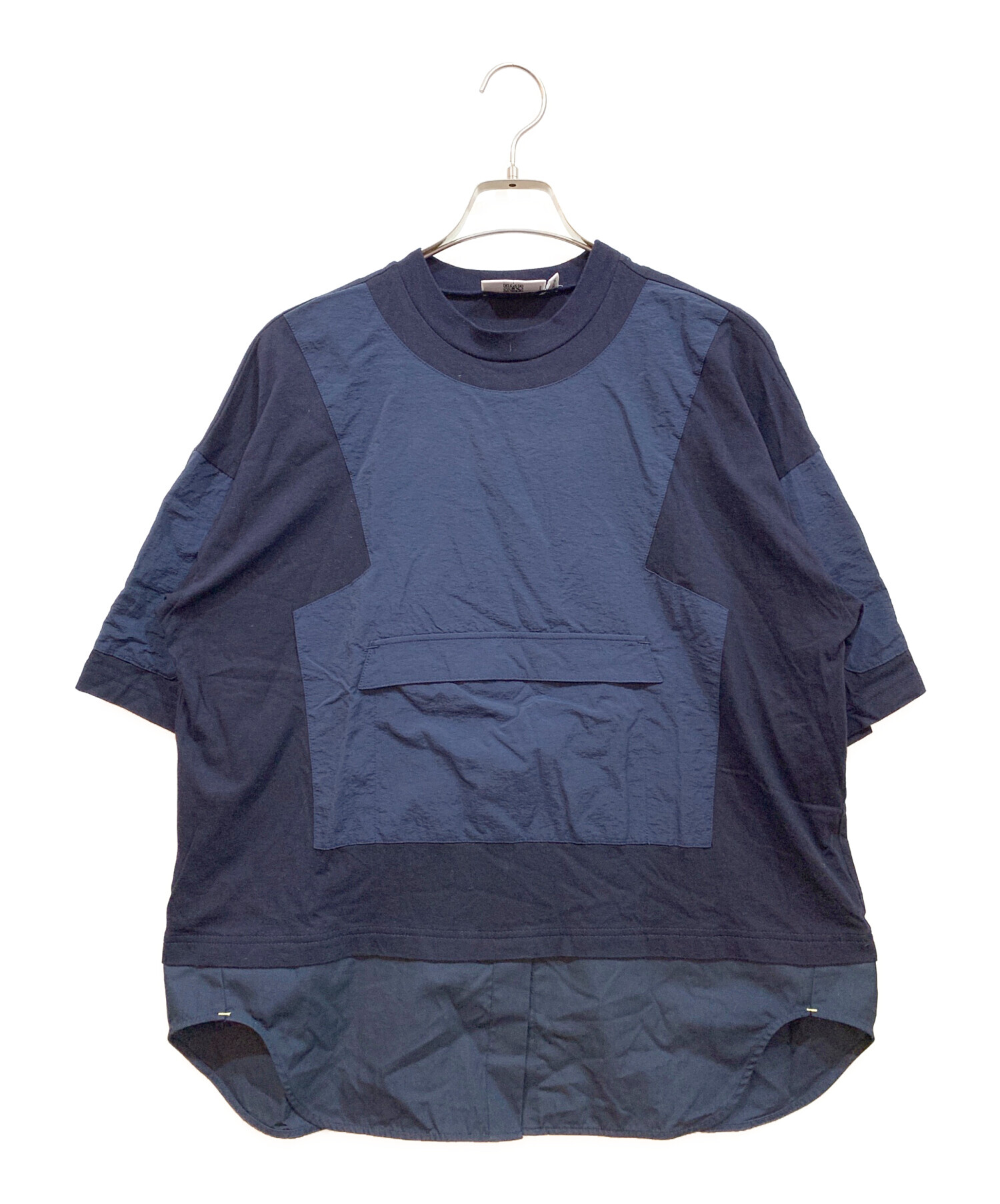 nagonstans ナゴンスタンス　半袖　シャツ 中古・古着通販】nagonstans (ナゴンスタンス) 半袖ブラウス ネイビー
