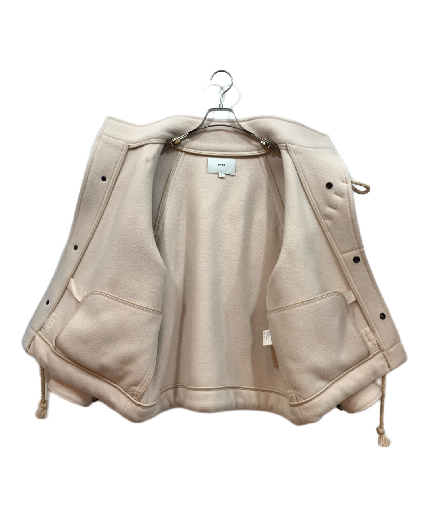 中古・古着通販】HYKE (ハイク) DOUBLE FACE DUFFEL JACKET ベージュ