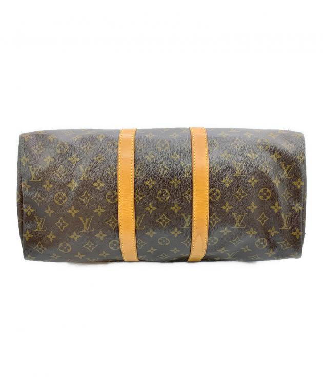 オールド ルイ ヴィトン 1984年仏製ヴィンテージ キーポル45 モノグラム 中古・古着通販】LOUIS VUITTON (ルイ ヴィトン) キーポル45 ブラウン