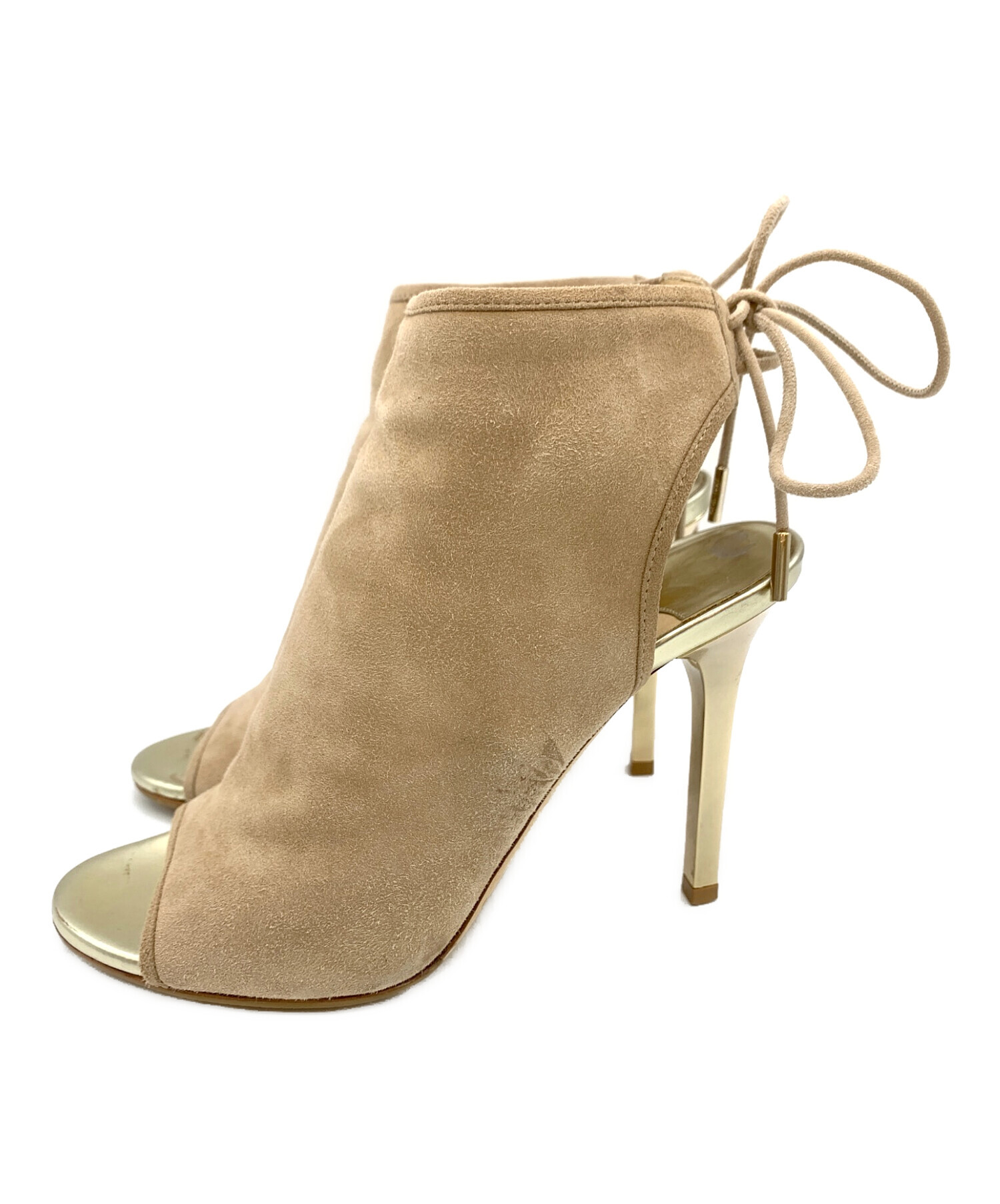 めっちゃかわJIMMY CHOO ベージュ スエード ミュール36 中古・古着通販】JIMMY CHOO (ジミーチュウ) ヒールサンダル ベージュ