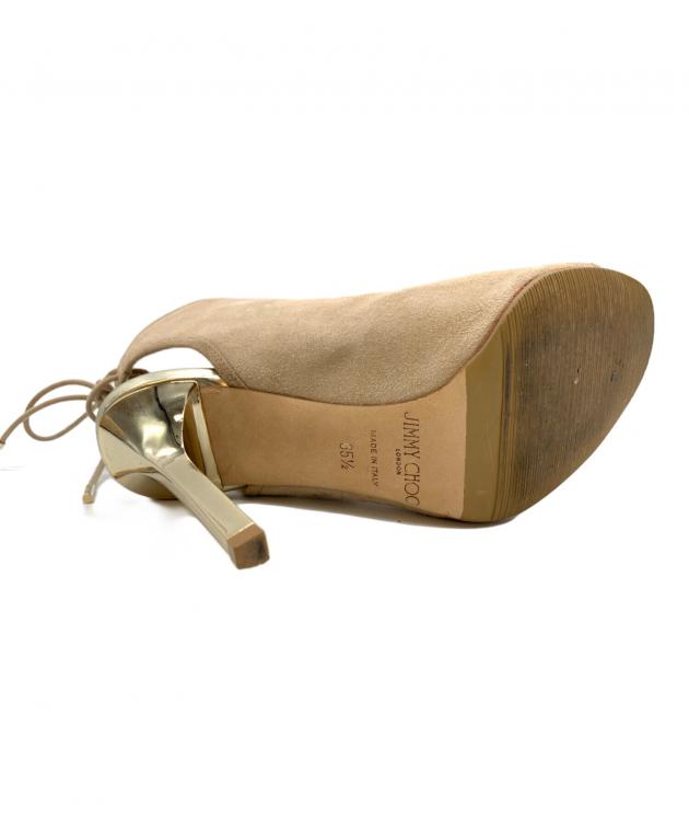 めっちゃかわJIMMY CHOO ベージュ スエード ミュール36 中古・古着通販】JIMMY CHOO (ジミーチュウ) ヒールサンダル ベージュ