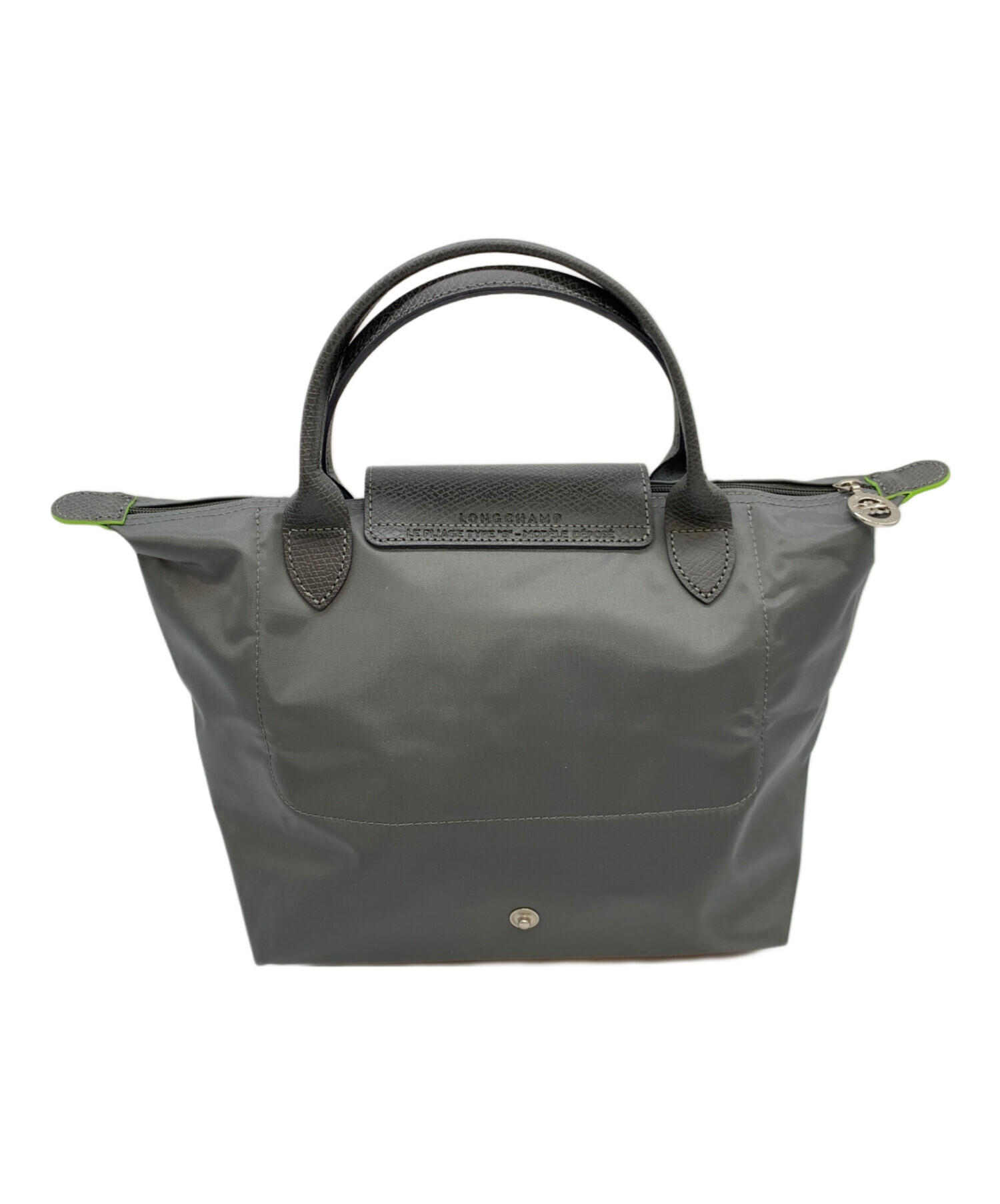 中古・古着通販】LONGCHAMP (ロンシャン) ハンドバッグ グレー 