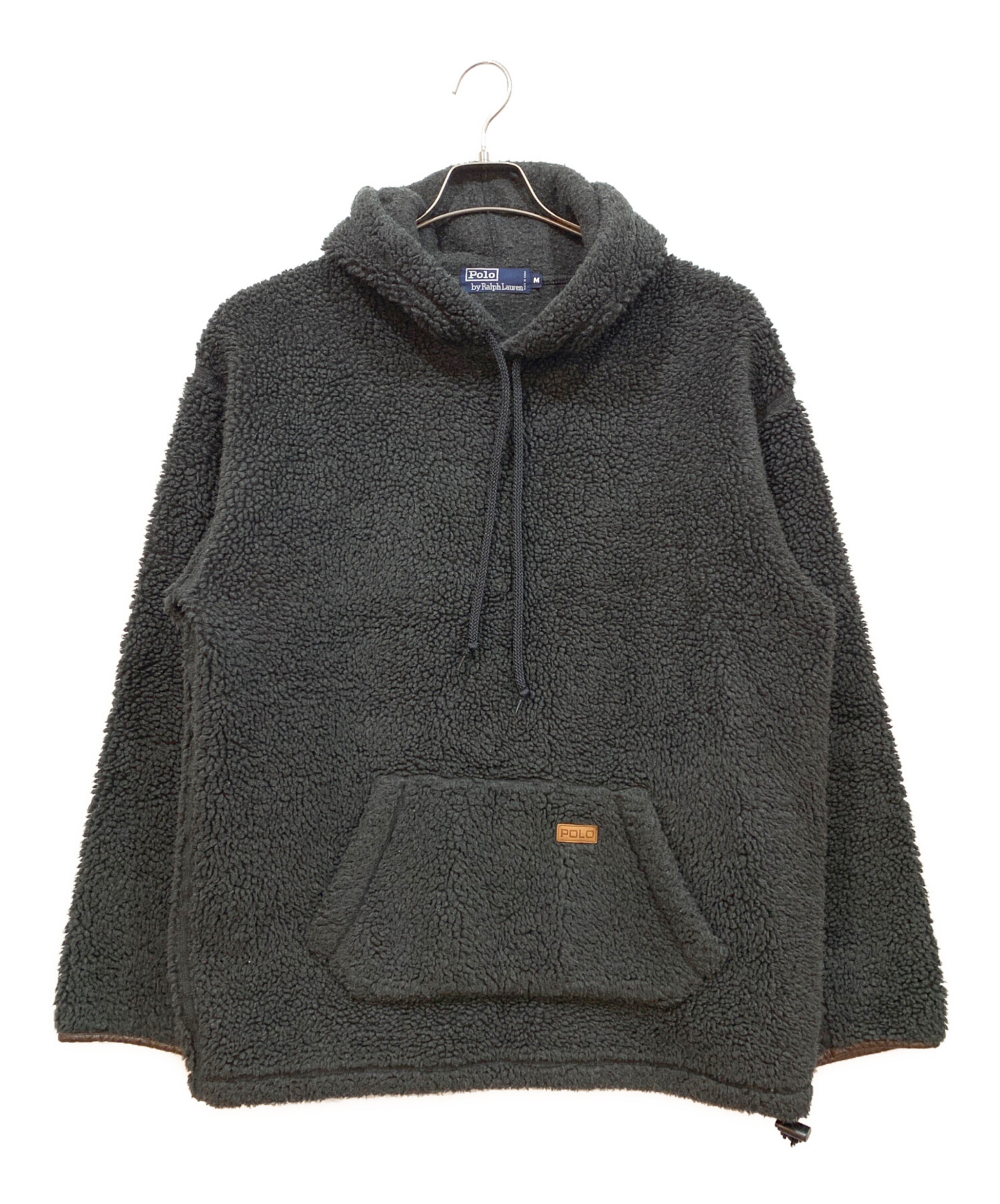 00s POLO ラフルローレン パーカー ブラック y2k 中古・古着通販】POLO RALPH LAUREN (ポロ・ラルフローレン) ボアプル