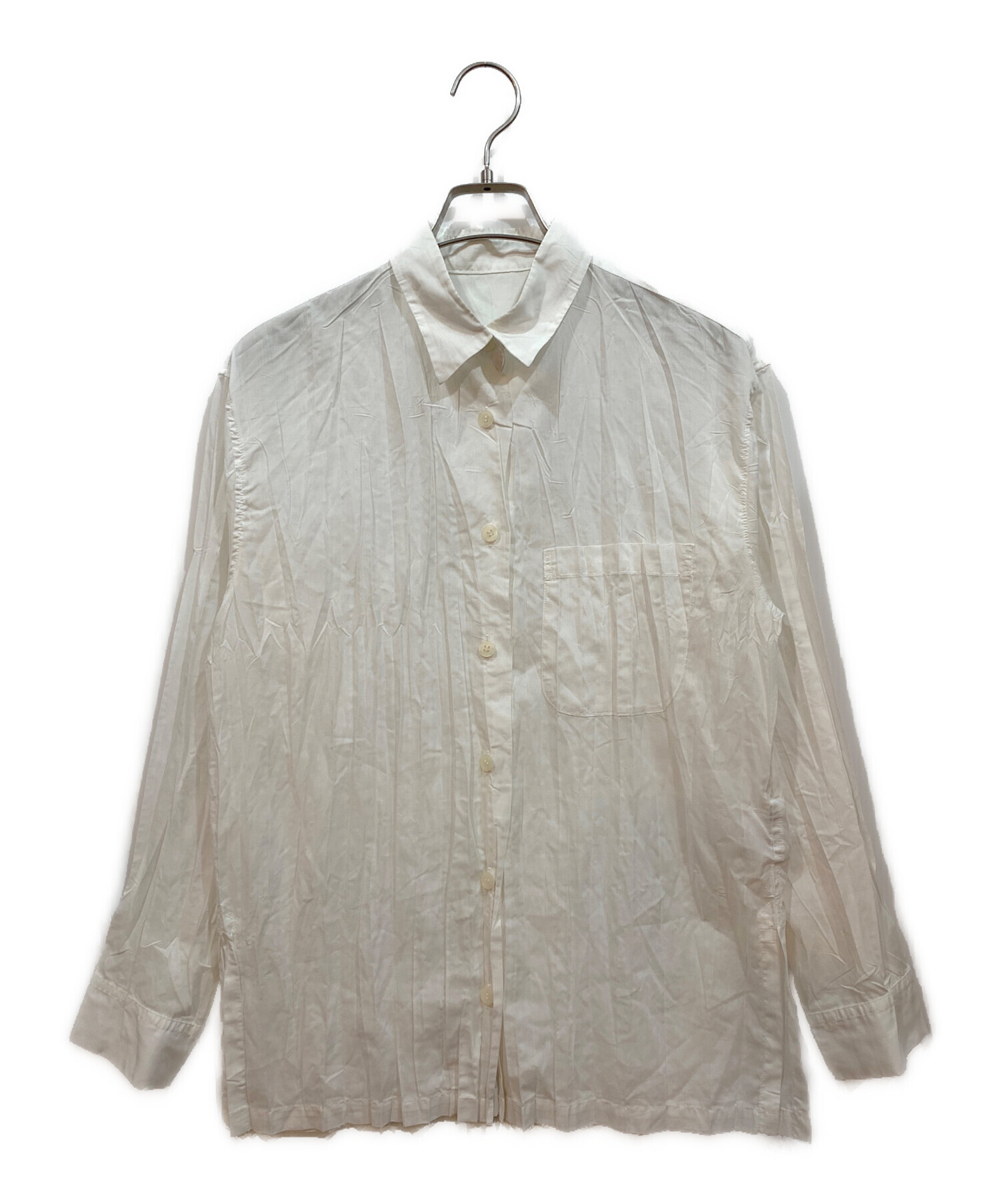 中古・古着通販】ISSEY MIYAKE (イッセイミヤケ) 長袖シャツ ホワイト