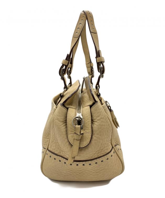 ※値下げ※COACH ベージュ ハンドバッグ 中古・古着通販】COACH (コーチ) ハンドバッグ ベージュ｜ブランド