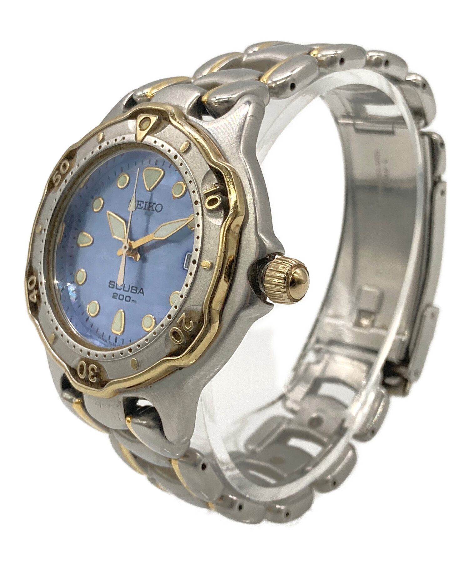 は*F様 195 腕時計まとめ売り G-SHOCK、SEIKO、FOSSIL等… 中古・古着通販】SEIKO (セイコー) 腕時計 ブルー シェル｜ブランド